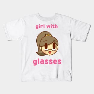 Girl with glasses Kids T-Shirt